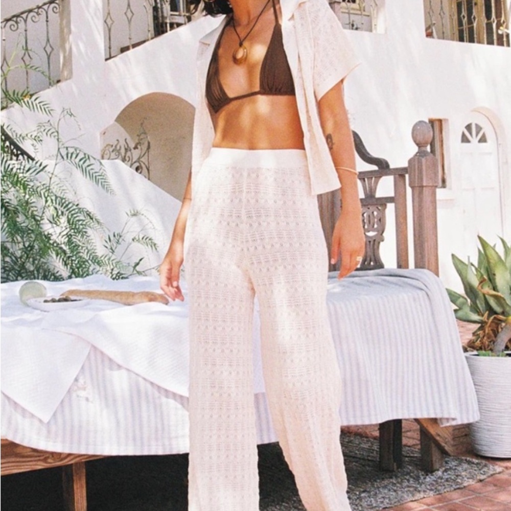 Cream Crochet pants only